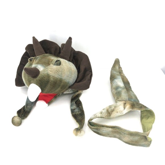 Pottery Barn Toddler Dinosaur Costume Triceratops Head Tail Halloween NO BODY